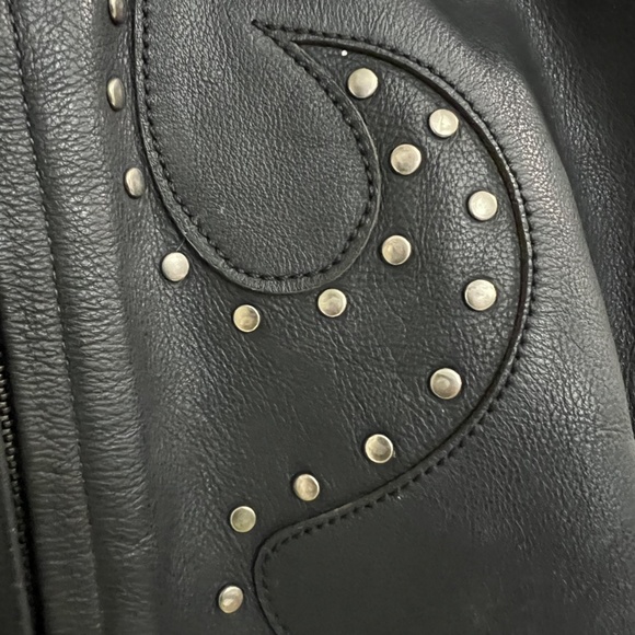 Harley-Davidson Black Leather Studded Chaps - Picture 3 of 14